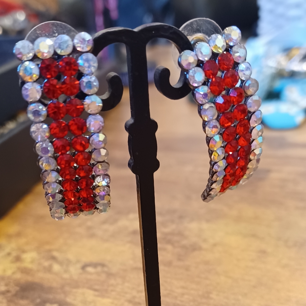 Crystal Statement Dangle Earrings - image 1